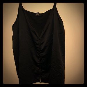 black satin button down cami